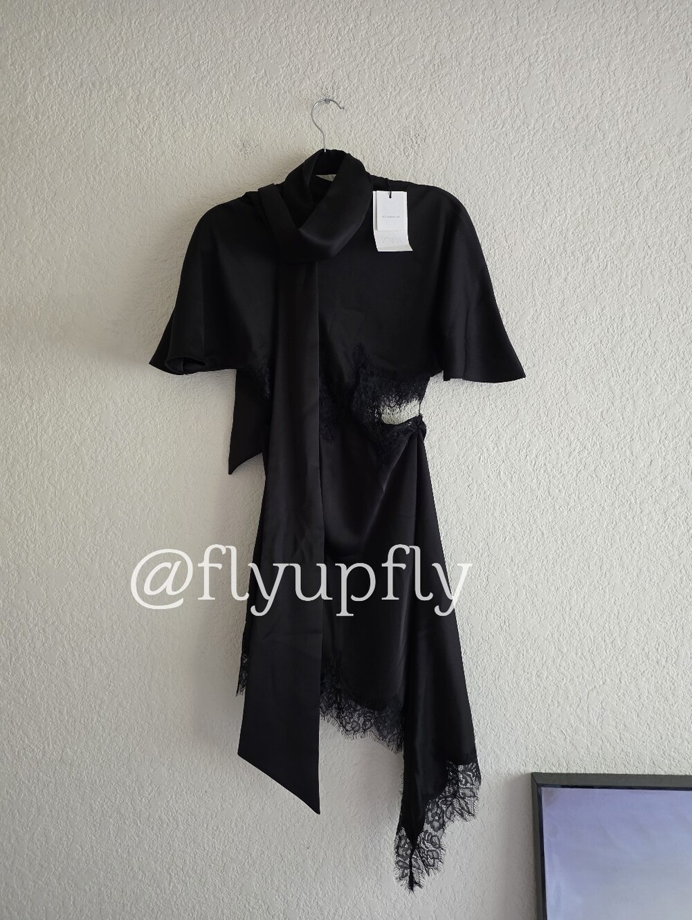 ZARA SATIN EFFECT LACE DRESS - Picture 13 of 13